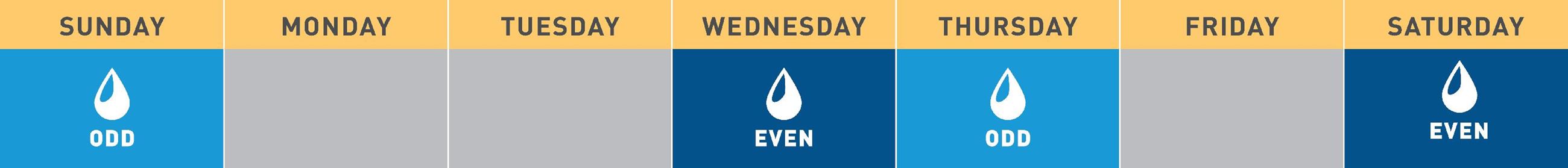 Water Conservation Calendar