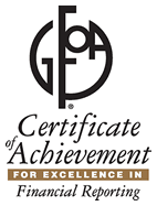 Certificate of Achievement for Excellence in Financial Reporting