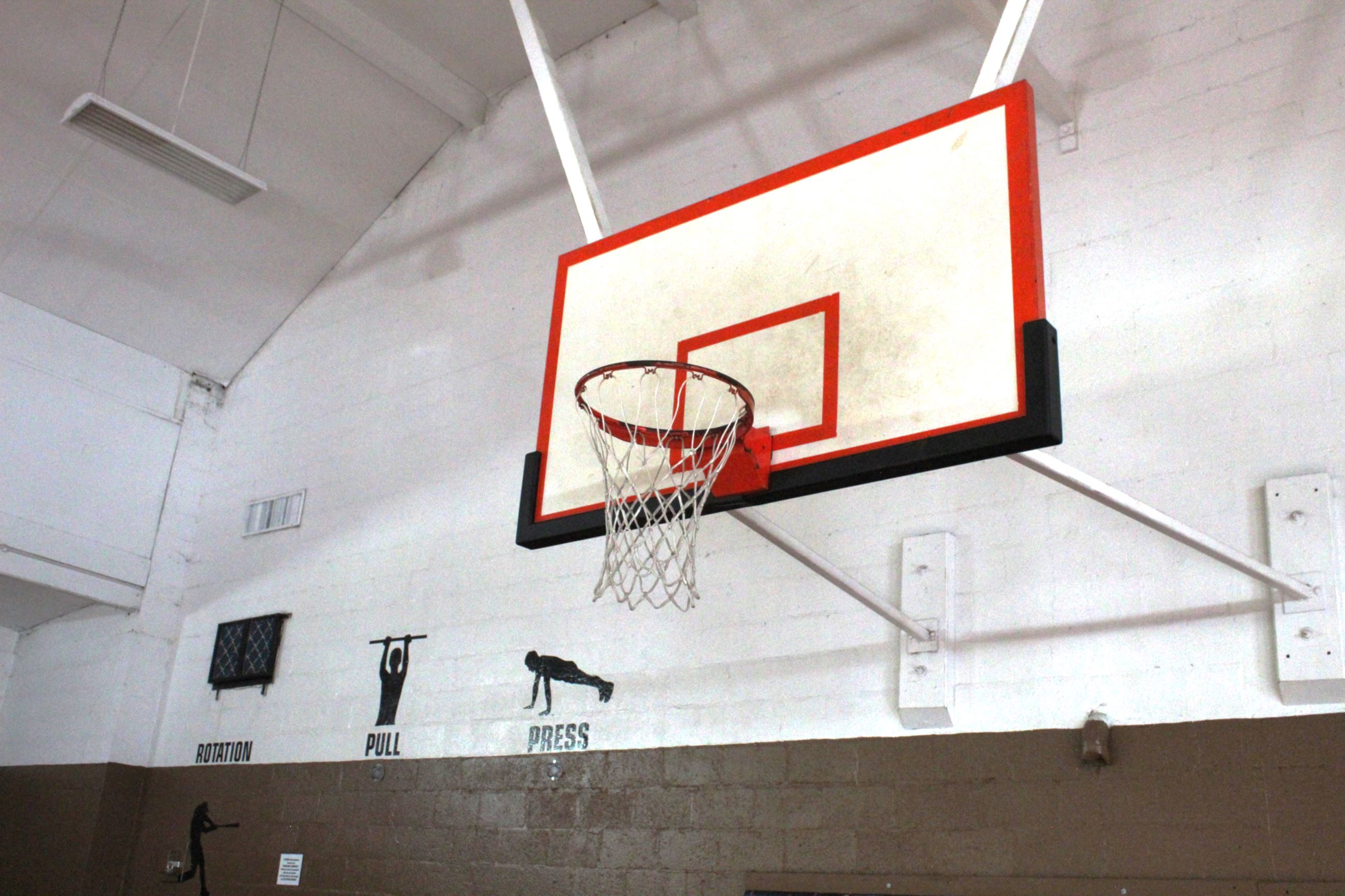 Wesley Street Gym basketball hoop